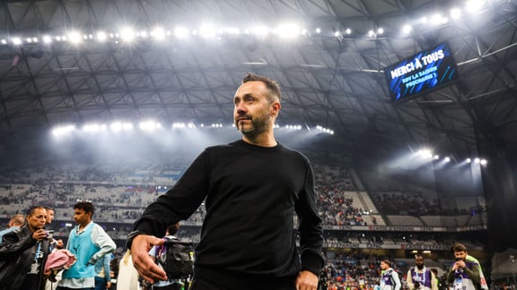 Pierre-Emerick Aubameyang lors de sa présentation à l'OM