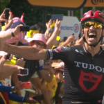 Julian Alaphilippe réagit après sa fausse joie lors du Tour de France 2025