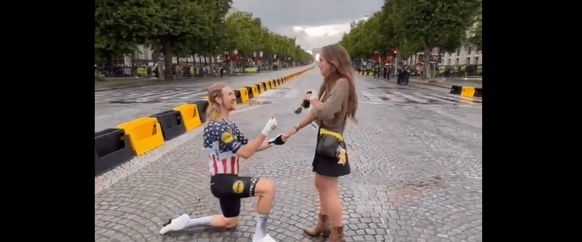 Tour de France 2025 : Quinn Simmons demande sa compagne en mariage sur les Champs-Elysées