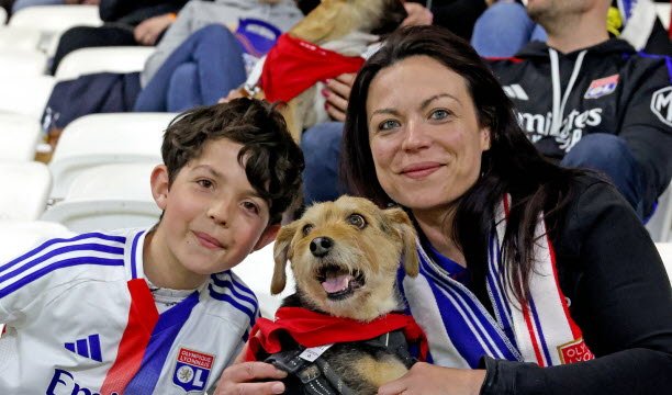 « Un match de wouf » : l’OL Lyonnes avait autorisé les chiens en tribune pour venir soutenir les Fenottes la saison dernière.