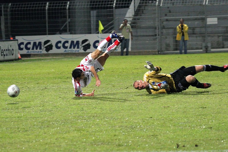 Olivier Blondel au cours de ses années au Havre, entouré de ses coéquipiers et des gardiens emblématiques du club