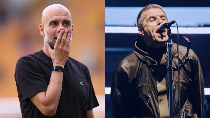 Pep Guardiola assiste au concert d'Oasis à Heaton Park