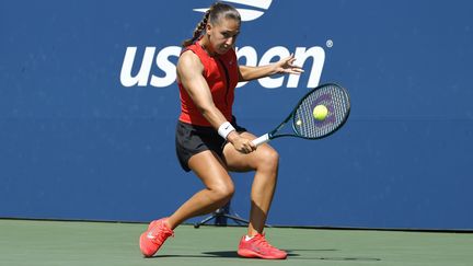 Diane Parry lors de son match contre Petra Kvitova à l'US Open
