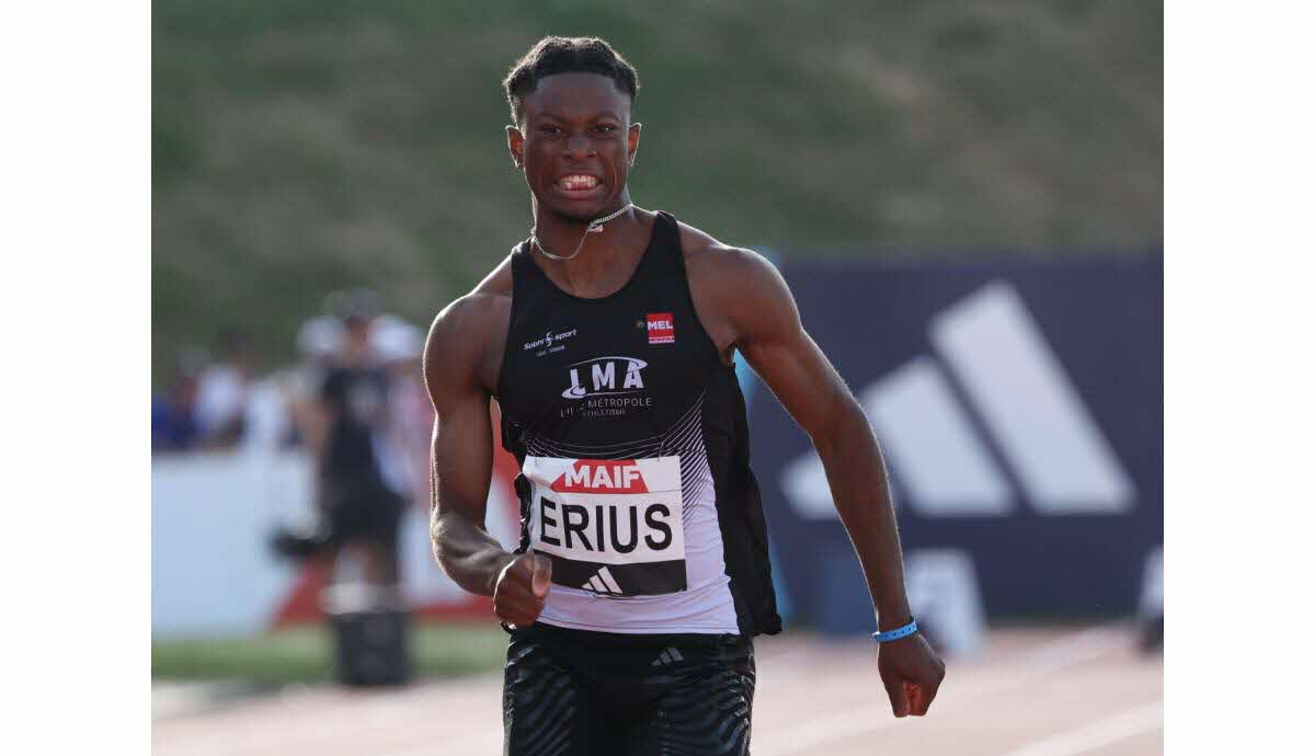 Jeff Erius vice-champion de France Elite du 100 m à Talence