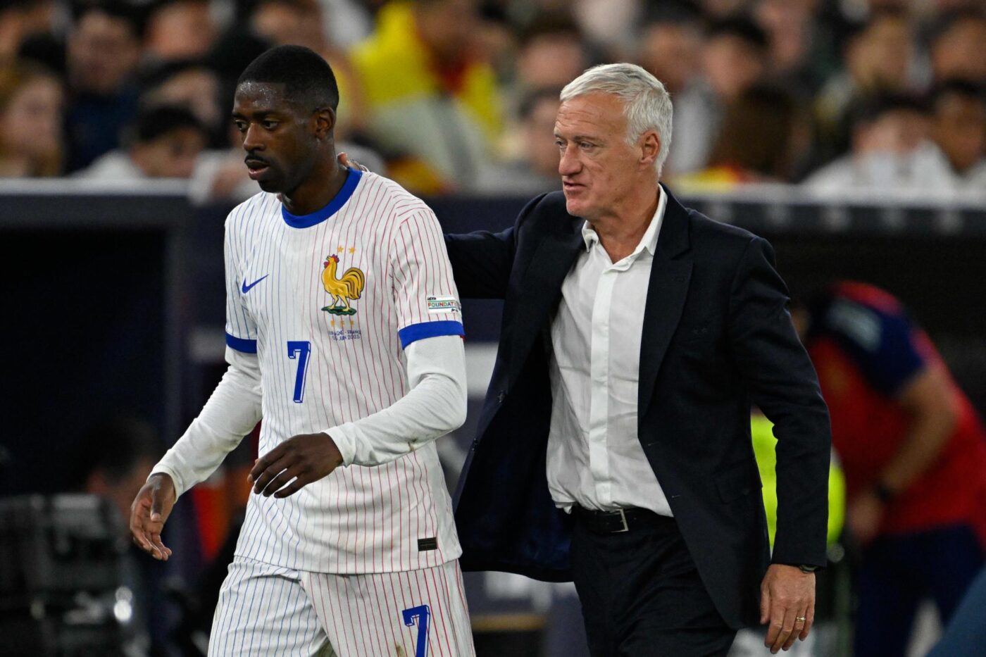 Blessures de Dembélé et Doué : Deschamps explique le risque zéro n'existe pas