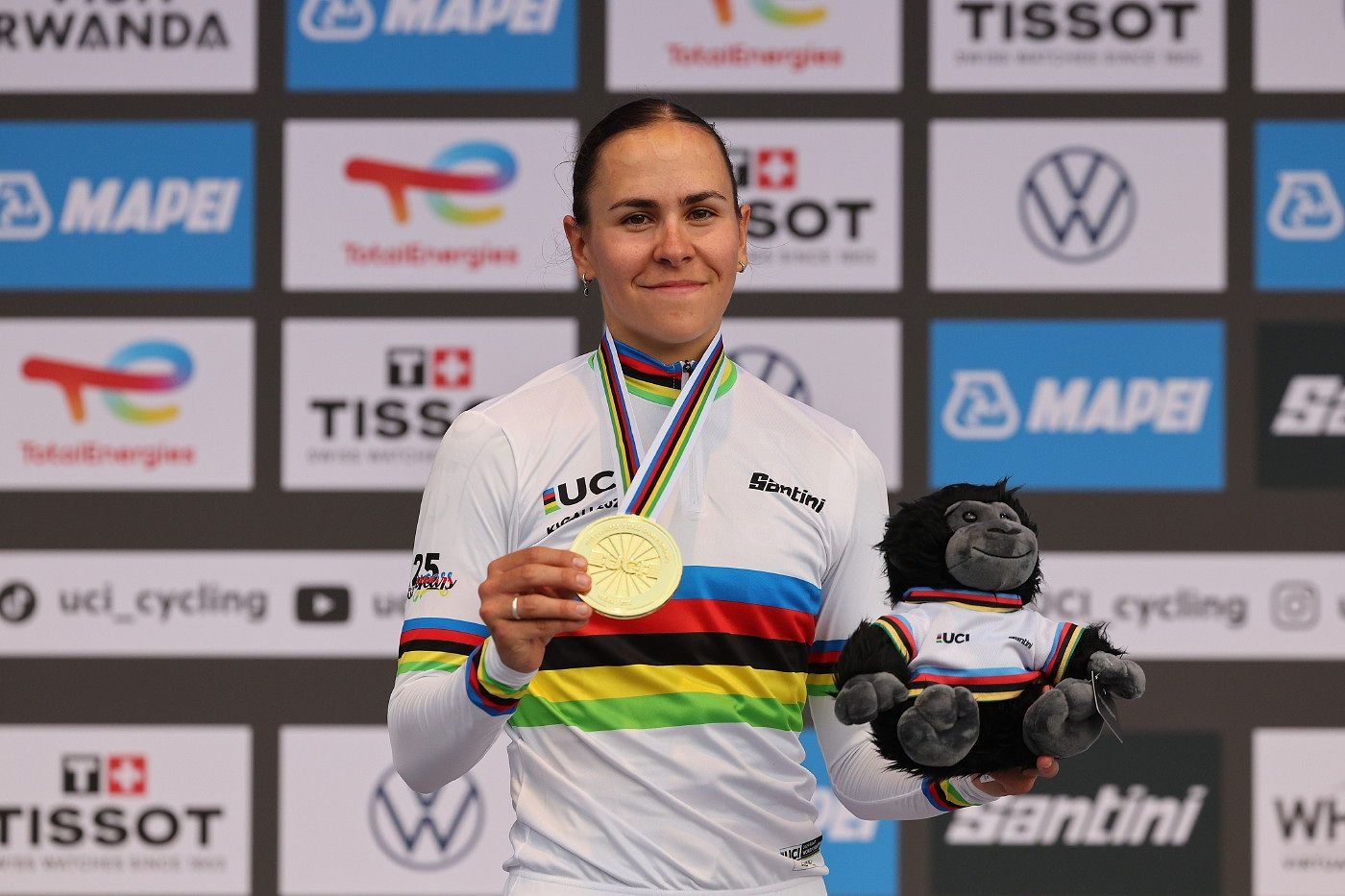 Célia Gery championne du monde U23 sur route à Kigali