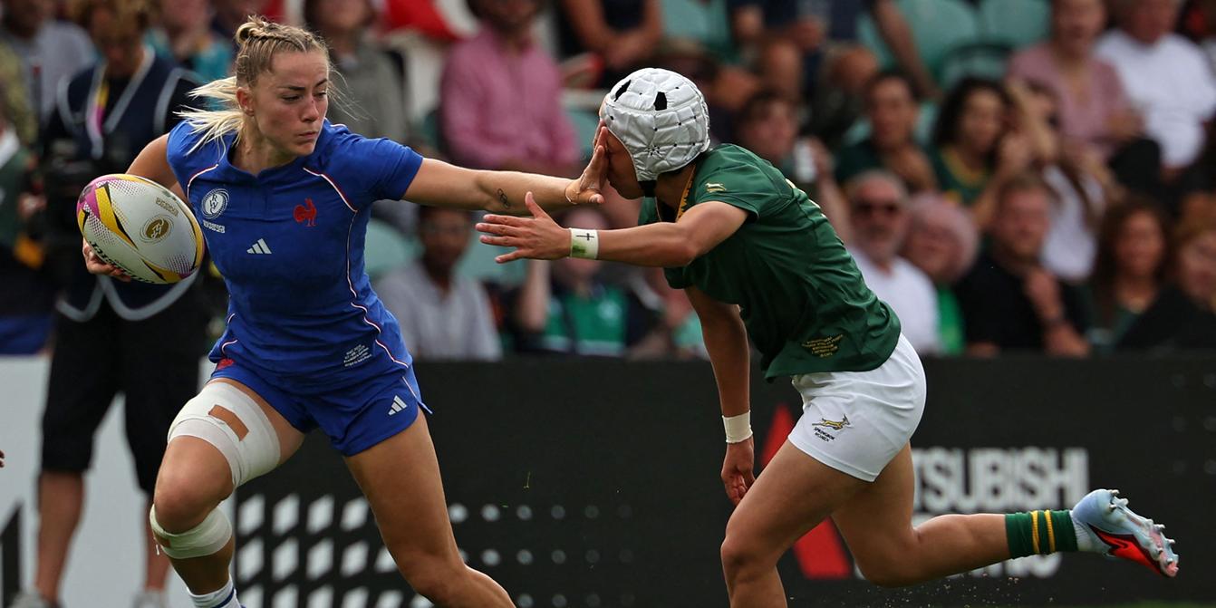 France écrase l'Afrique du Sud en rugby féminin et se prépare pour les quarts
