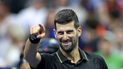 Novak Djokovic célèbre sa victoire à l'US Open 2025