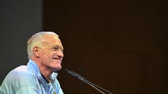 Didier Deschamps à Clairefontaine lors du rassemblement de l'équipe de France