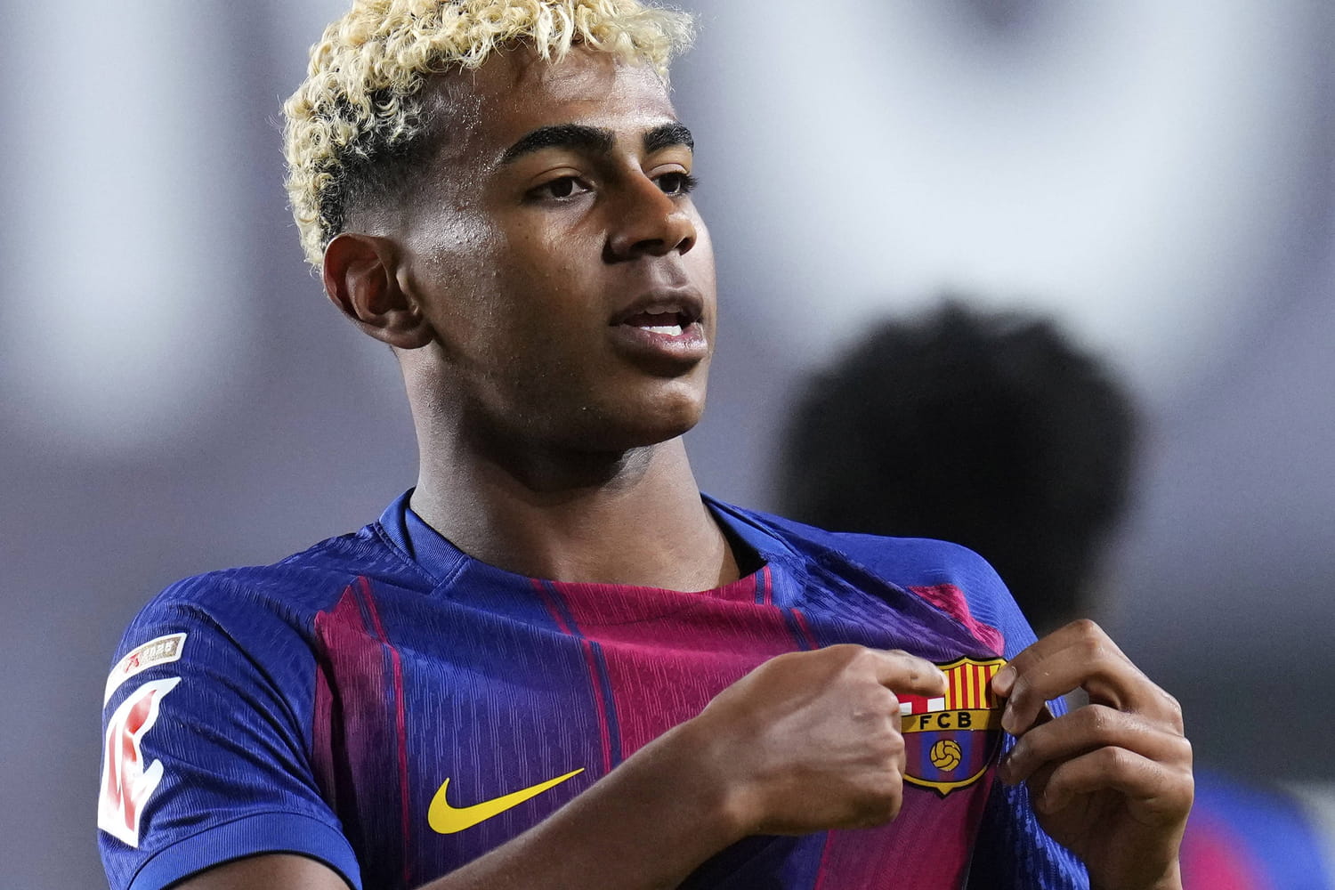 Lamine Yamal sur le terrain, Barça