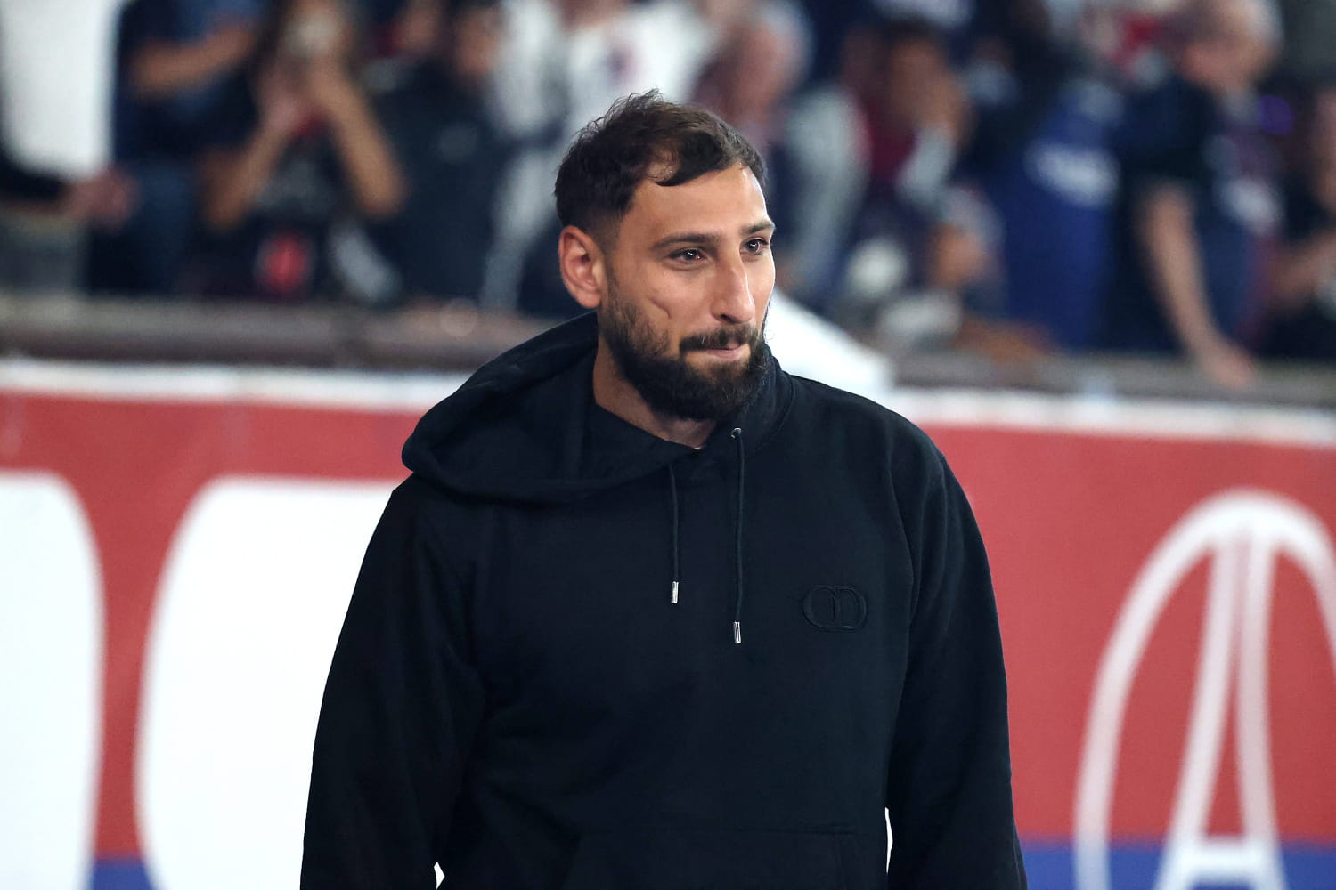 Donnarumma lors d’une conférence de presse avec l’équipe nationale italienne