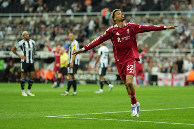 Le nouvel attaquant de Liverpool, Hugo Ekitike, lors du match de Premier League face à Newcastle, le 25 août 2025, à Newcastle (Royaume-Uni).