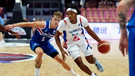 L’arrière français Bilal Coulibaly lors du match entre les Bleus et l’Islande à l’Eurobasket, Katowice, le 4 septembre 2025.