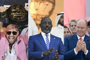 De gauche à droite : Conor McGregor, George Weah et Albert II de Monaco