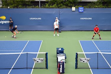 Jannik Sinner et Carlos Alcaraz à l'entraînement avant le début de l'US Open