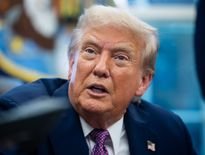 Président Trump lors de l’US Open - vue générale du court