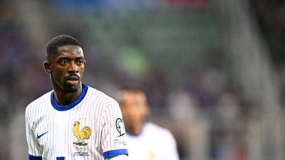 Ousmane Dembélé lors d’un moment de blessure