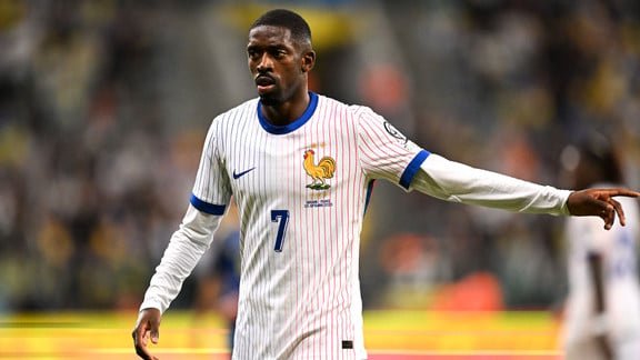 Ousmane Dembélé sur le terrain