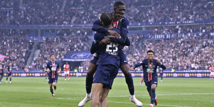 Barcola et Dembélé lors d'un rassemblement de l'équipe de France