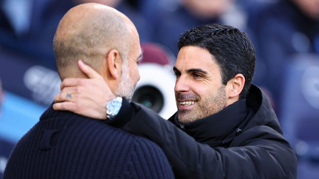Pep Guardiola et Mikel Arteta