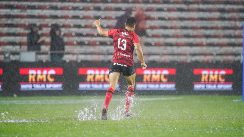 Juan Ignacio Brex sous la pluie lors du report du Toulon-La Rochelle
