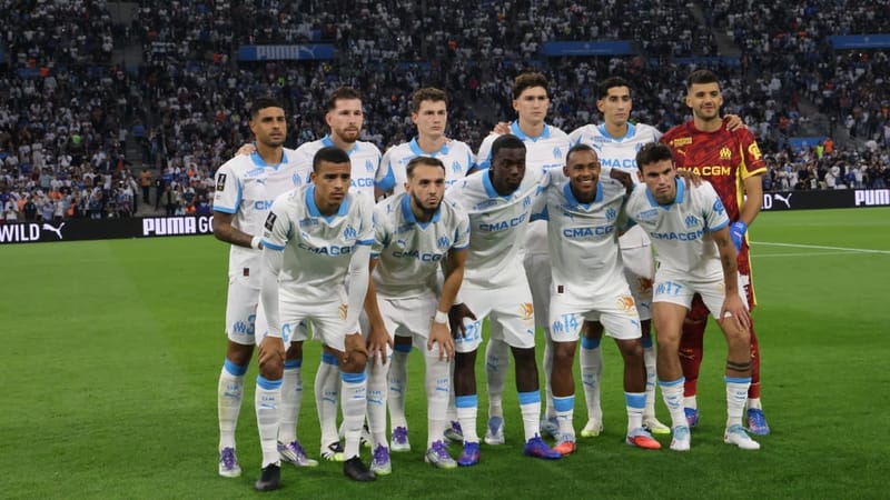 Le onze de l'Olympique de Marseille.