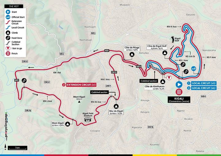 Le parcours de la course élite hommes des championnats du monde 2025