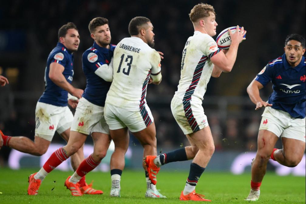 Matthieu Jalibert lors de la défaite des Bleus en Angleterre