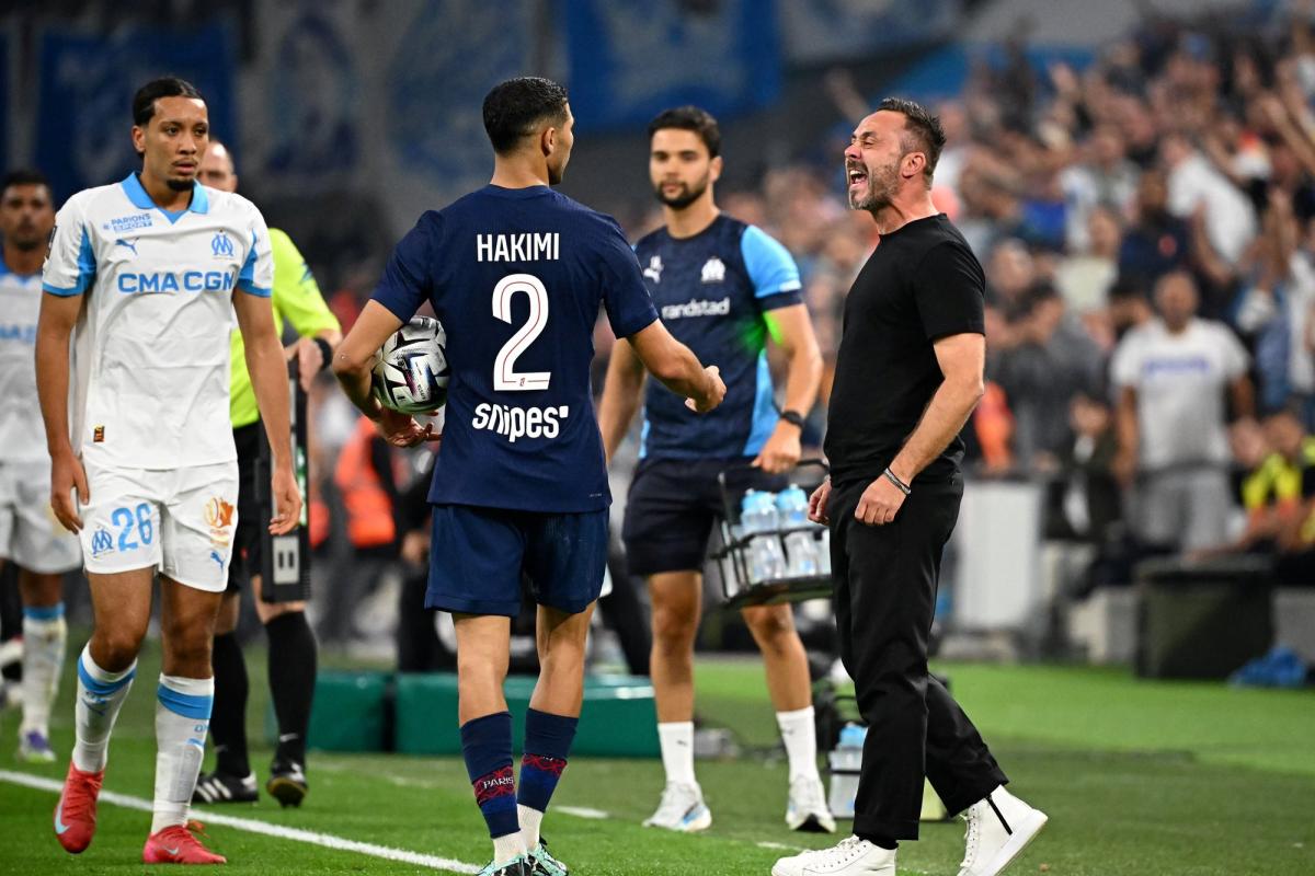OM-PSG : tension et expulsion de De Zerbi lors d’un Classique brûlant
