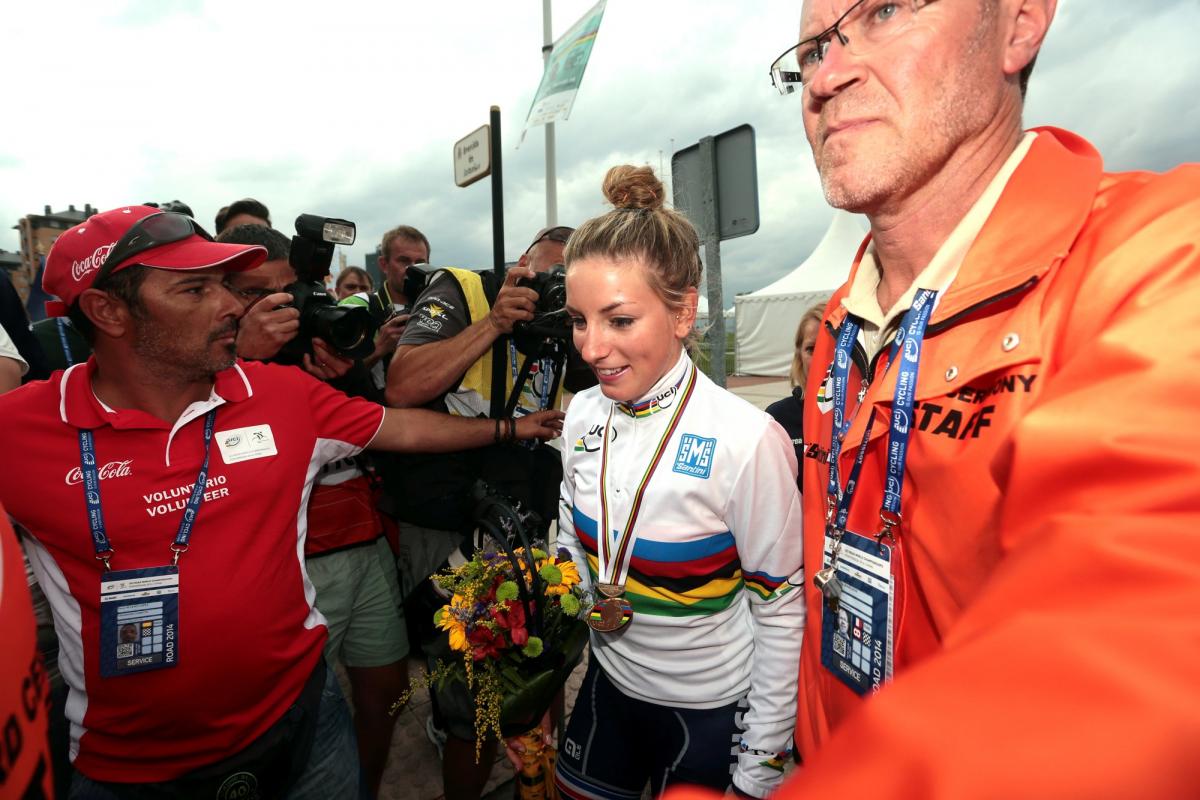 Pauline Ferrand-Prévôt Mondial Ponferrada 2014, premier titre sur route