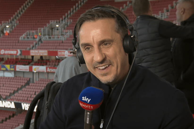 Gary Neville critique la tactique d'Arsenal et remet en question la confiance d'Arteta en la Ligue