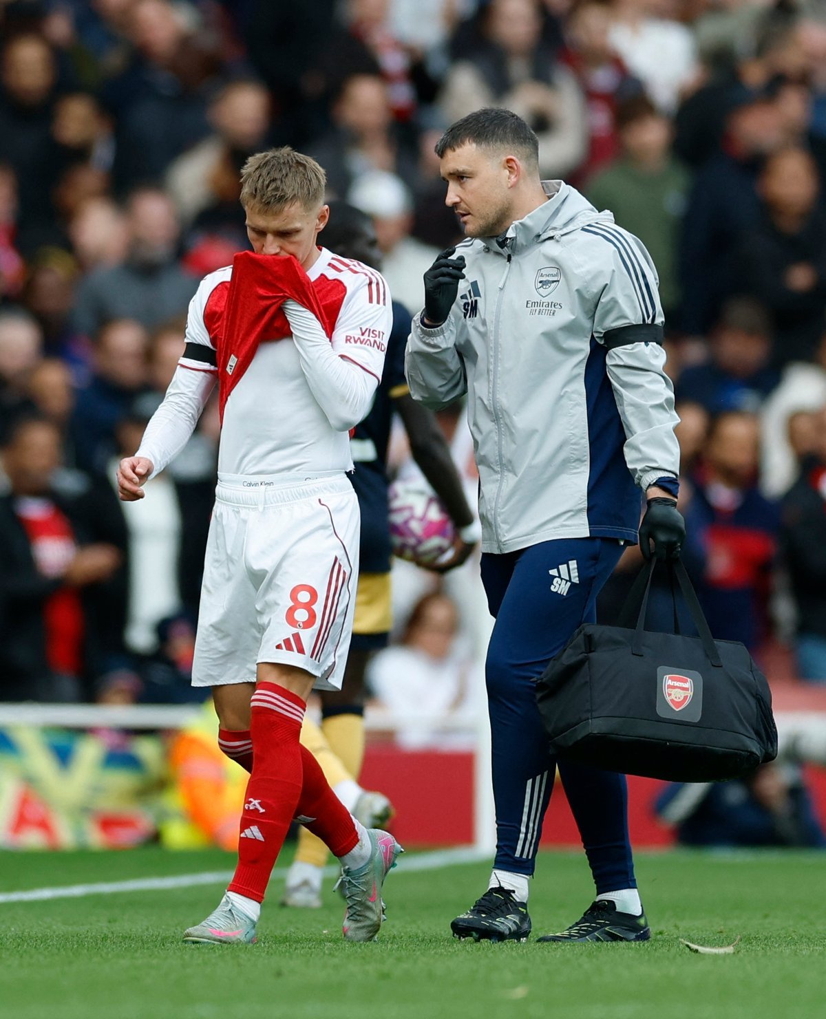 Arsenal : Mikel Arteta donne des nouvelles de Odegaard et Rice blessés