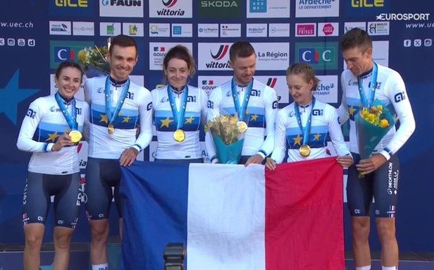 Cyclisme : la France championne d'Europe du relais mixte à domicile