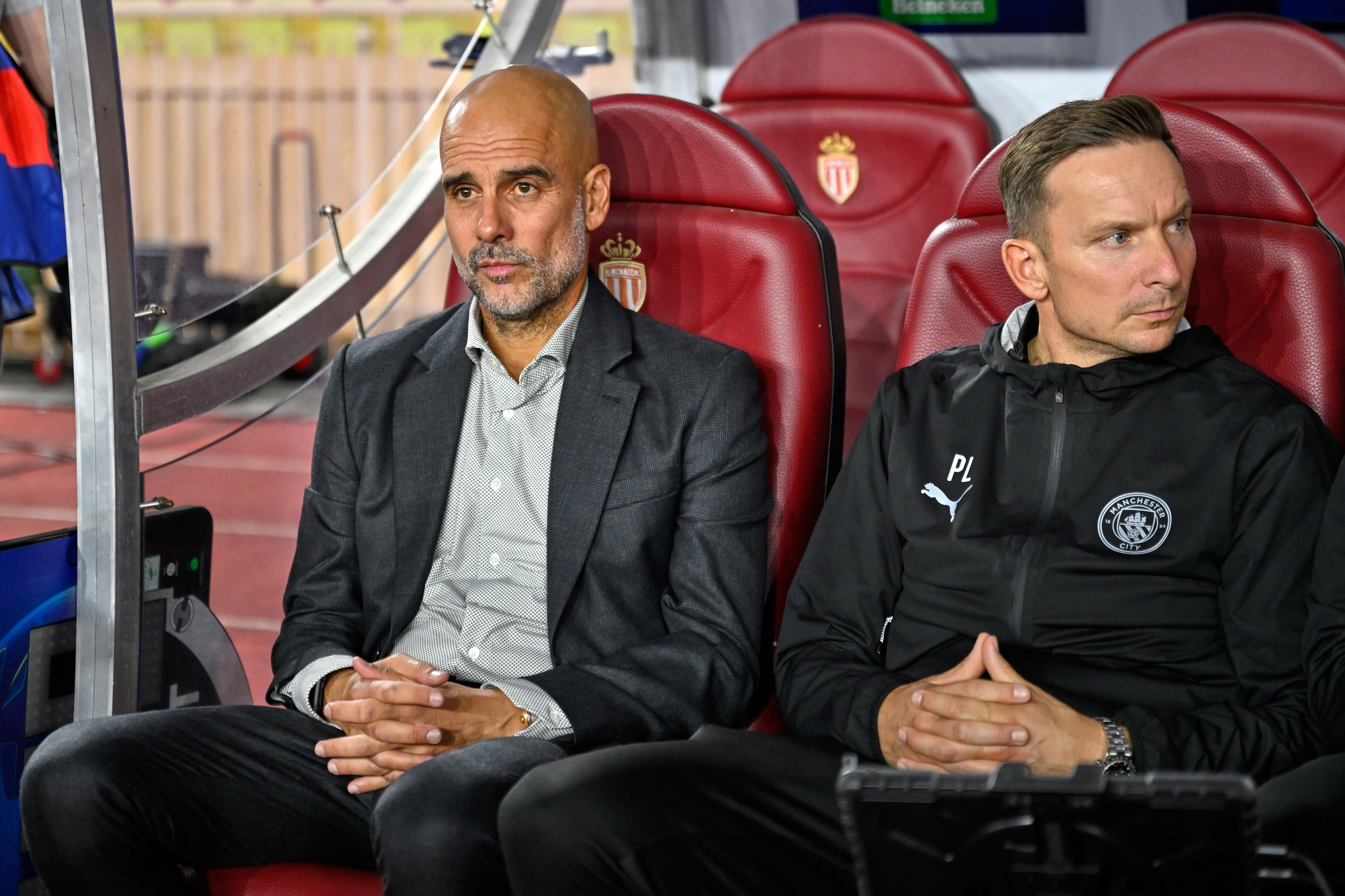 Pep Guardiola et l’équipe de City face à Monaco
