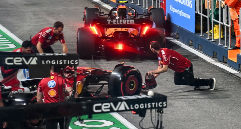 Accrochage Norris-Leclerc lors des essais du GP de Singapour