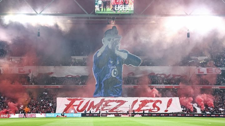 Tifo de Lucas Chevalier à Lille