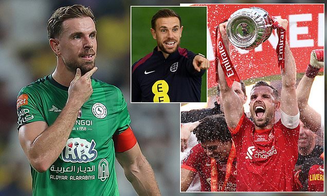 Jordan Henderson lors de son départ de Liverpool