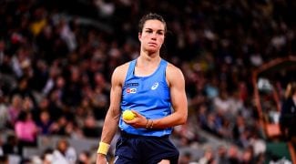 Loïs Boisson lors d'un match à Roland-Garros