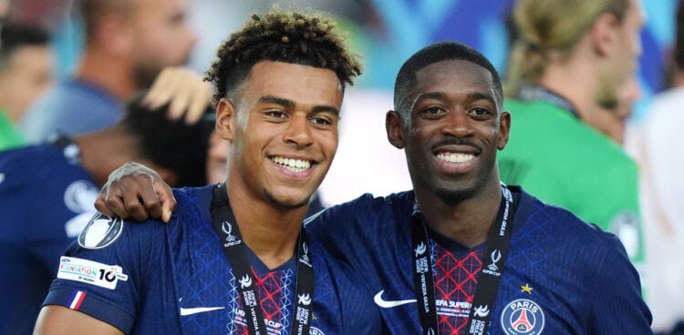 Désiré Doué et Ousmane Dembélé (PSG)