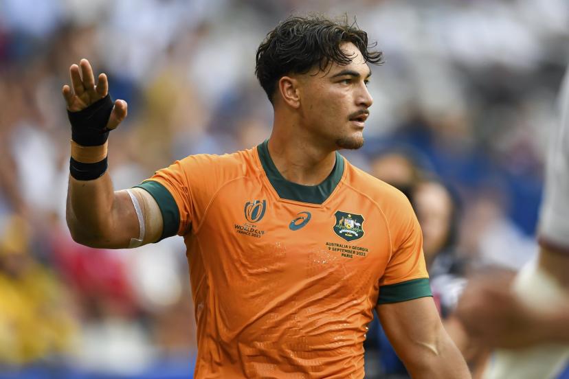 Jordan Petaia avec l'Australie lors de la Coupe du monde 2023