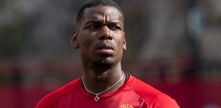 Paul Pogba lors d'un entraînement