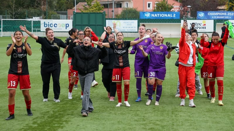 Explosion de joie pour les Roussetaines à la fin du match