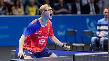 Félix Lebrun lors de la demi-finale des championnats d'Europe par équipes, face à l'Allemagne