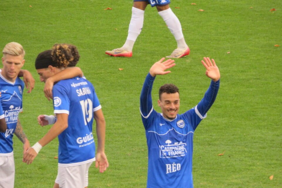 La joie d’Anas Lamrabette après l’ouverture du score