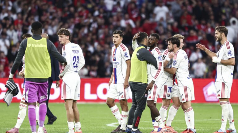 Les joueurs de l’OL vainqueurs à Lille