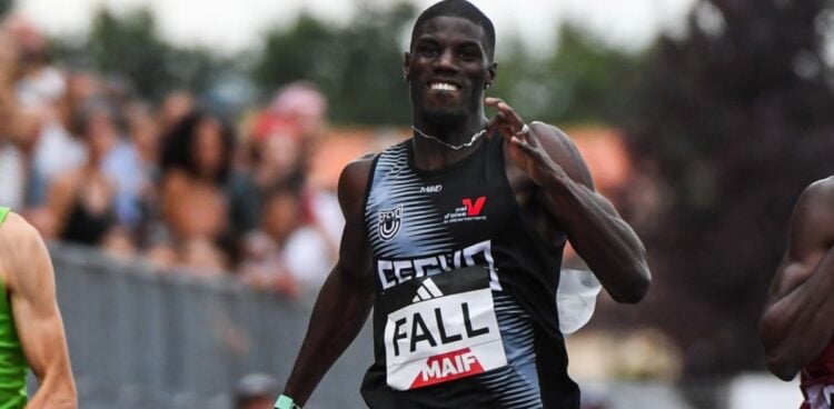 Mouhamadou Fall lors d’une épreuve d’athlétisme