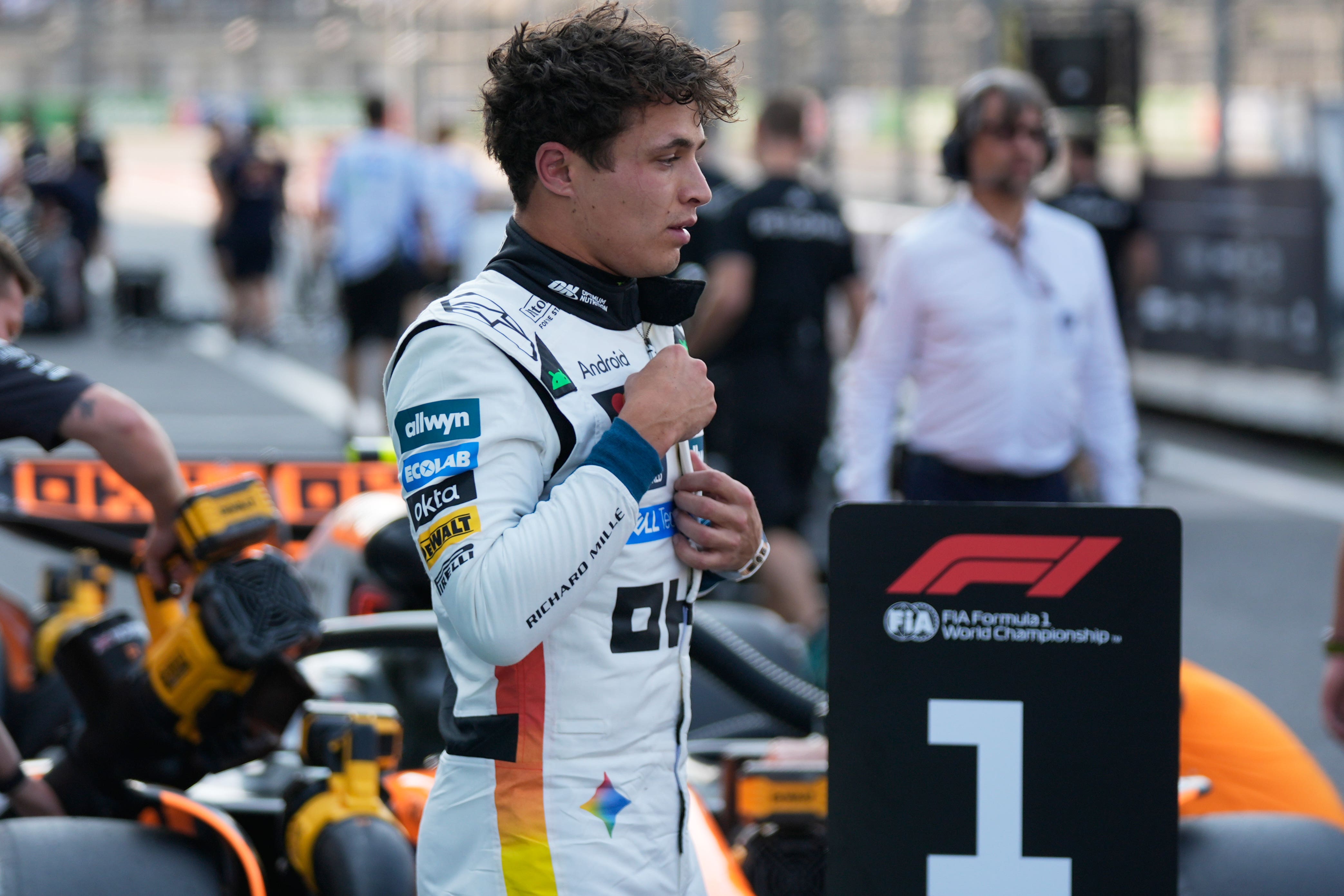 Lando Norris sur le circuit du Mexique