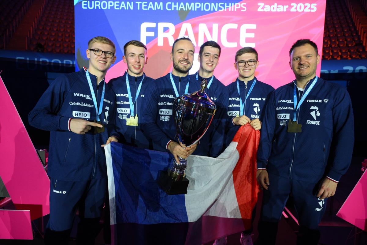 La France championne d'Europe par équipes de tennis de table
