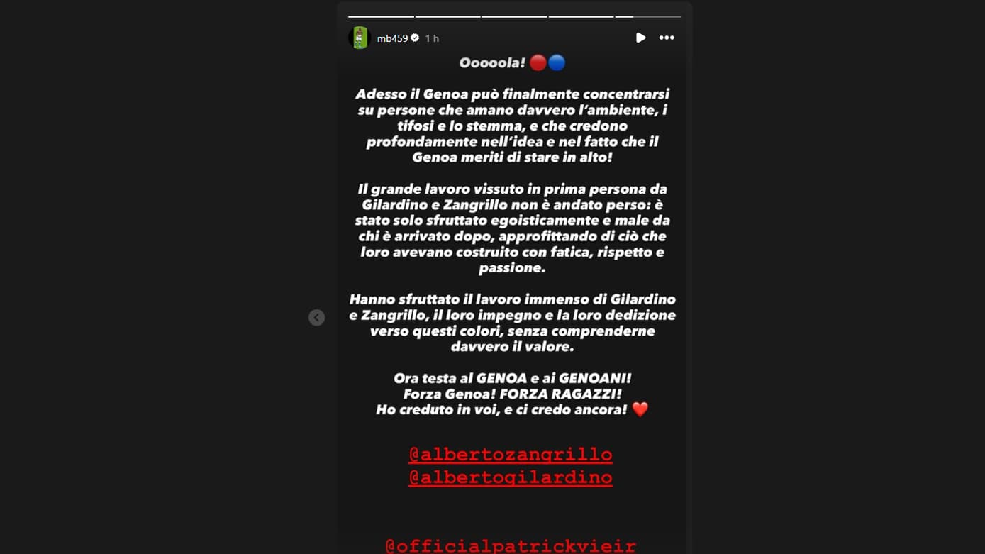 Le post de Mario Balotelli