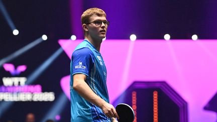 Alexis Lebrun lors du WTT Champions de Montpellier, le 1er novembre 2025.